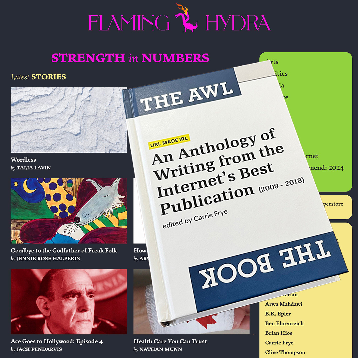 The Awl: The Book PLUS One Year of Flaming Hydra!!